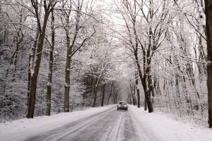 snowy road